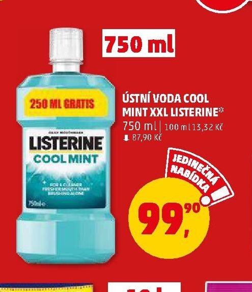 ÚSTNÍ VODA COOL MINT XXL LISTERINE