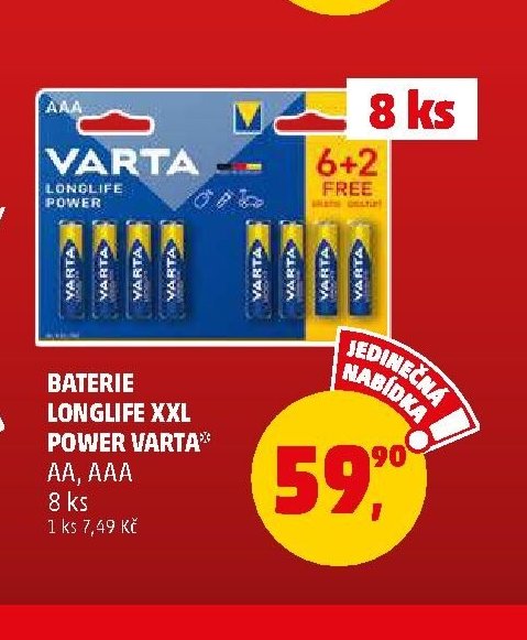 BATERIE LONGLIFE XXL POWER VARTA