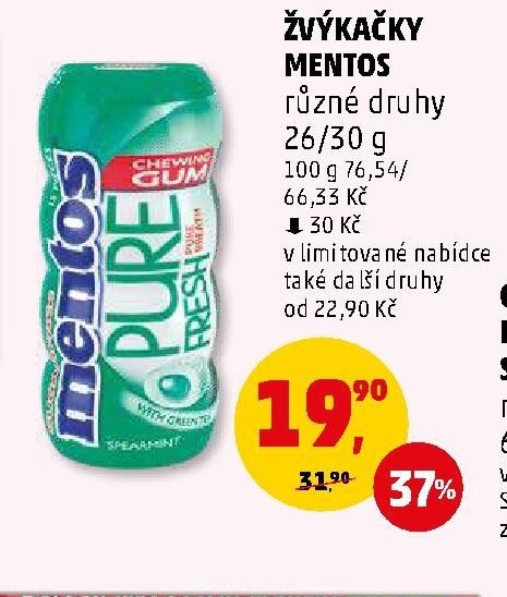 Žvýkačky Mentos