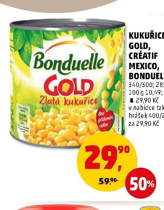KUKUŘICE GOLD, CRÉATIF MEXICO, BONDUELLE
