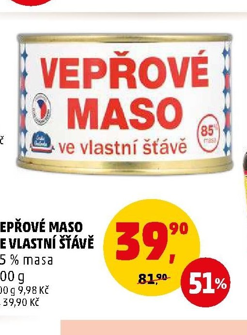 VEPŘOVÉ MASO VE VLASTNÍ ŠŤÁVĚ