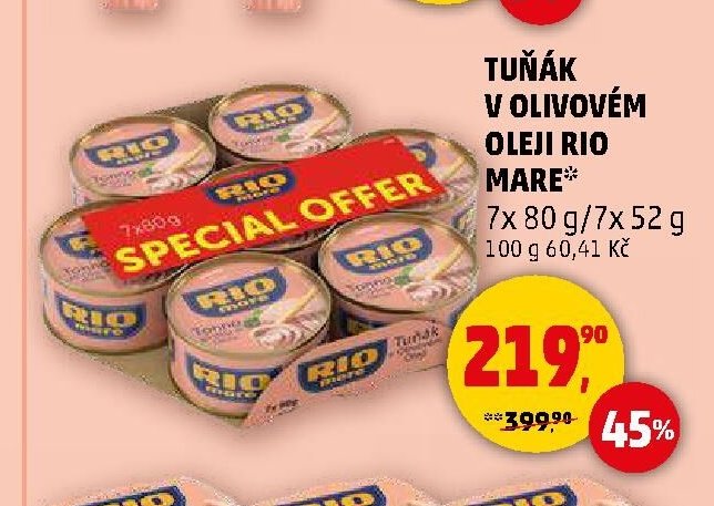 TUŇÁK V OLIVOVÉM OLEJI RIO MARE