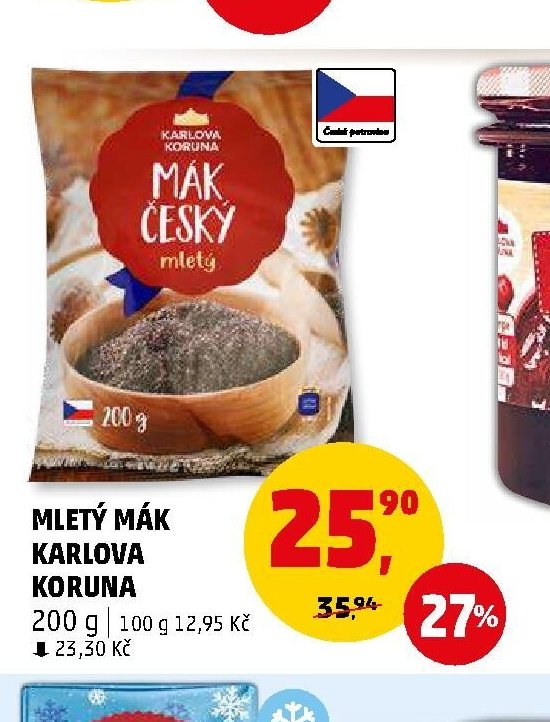 Mletý mák Karlova Koruna