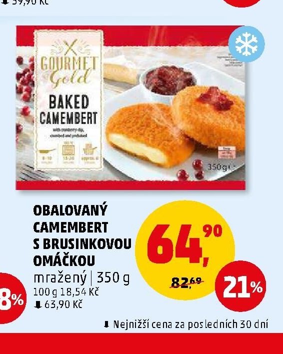 Obalovaný camembert s brusinkovou omáčkou