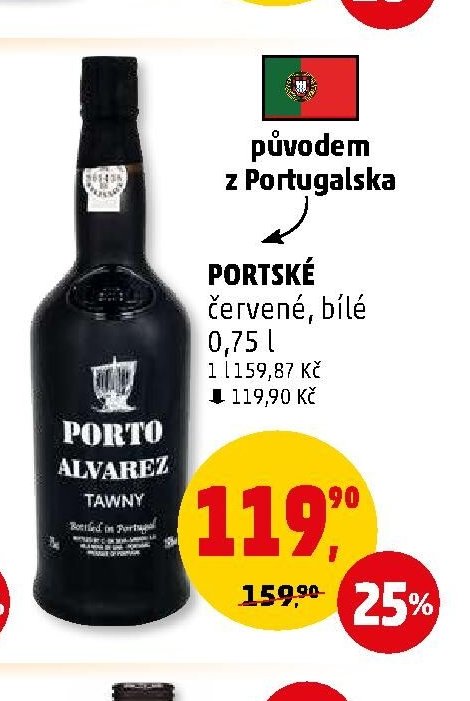 Portské červené, bílé Porto Alvarez