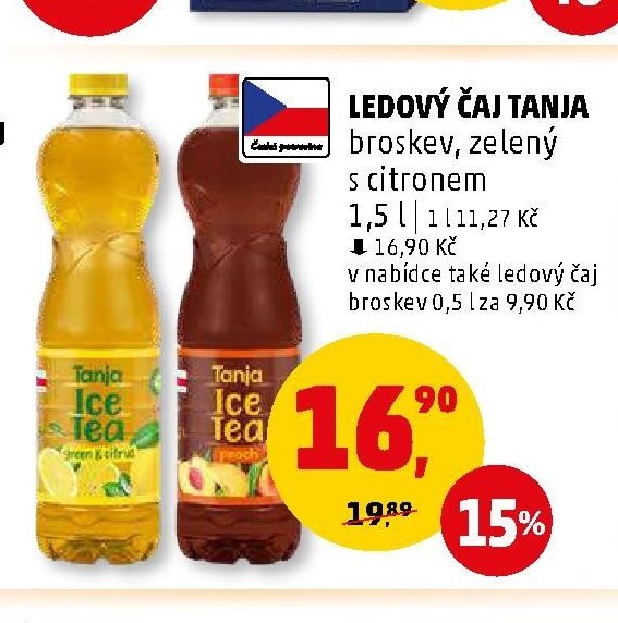 Ledový čaj Tanja broskev, zelený s citronem