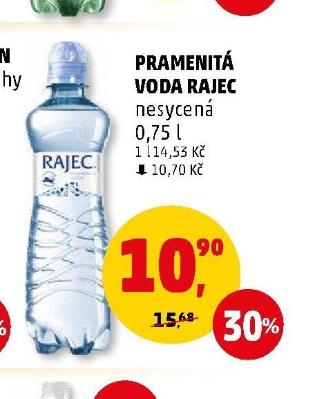 Pramenitá voda Rajec nesycená