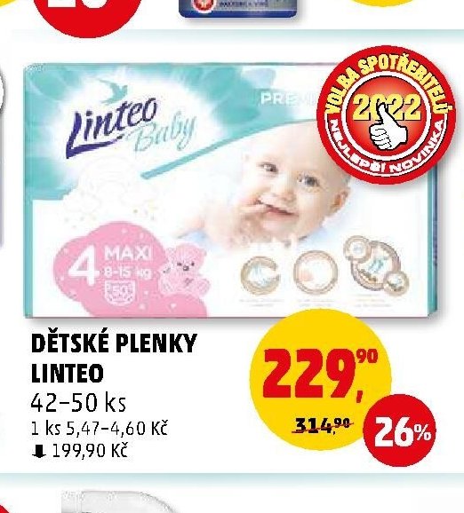 Dětské plenky Linteo 42-50 ks