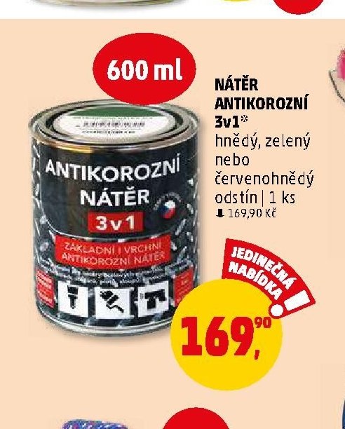 NÁTĚR ANTIKOROZNÍ 3v1