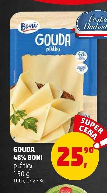 GOUDA 48% BONI plátky 150 g