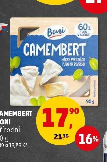 CAMEMBERT BONI přírodní 90 g