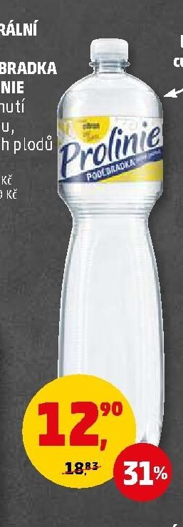MINERÁLNÍ VODA PODĚBRADKA PROLINIE 1,5 l