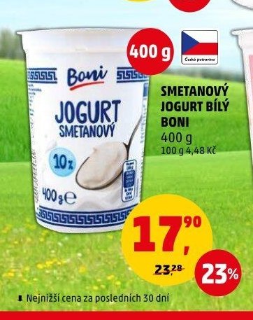 SMETANOVÝ JOGURT BÍLÝ BONI
