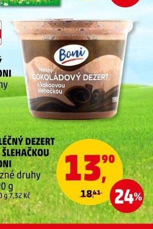 MLÉČNÝ DEZERT SE ŠLEHAČKOU BONI různé druhy
