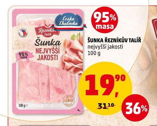 ŠUNKA ŘEZNÍKŮV TALÍŘ nejvyšší jakosti 100 g
