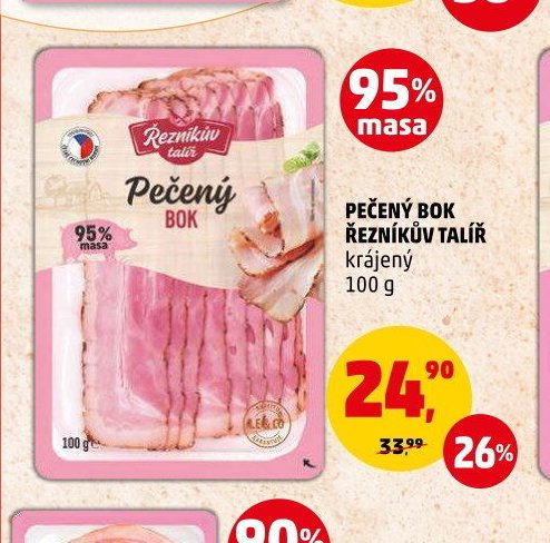 PEČENÝ BOK ŘEZNÍKŮV TALÍŘ krájený 100 g