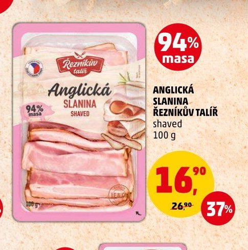 ANGLICKÁ SLANINA ŘEZNÍKŮV TALÍŘ shaved 100 g