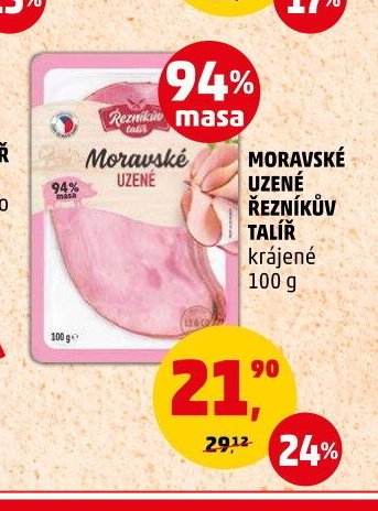 MORAVSKÉ UZENÉ ŘEZNÍKŮV TALÍŘ krájené 100 g