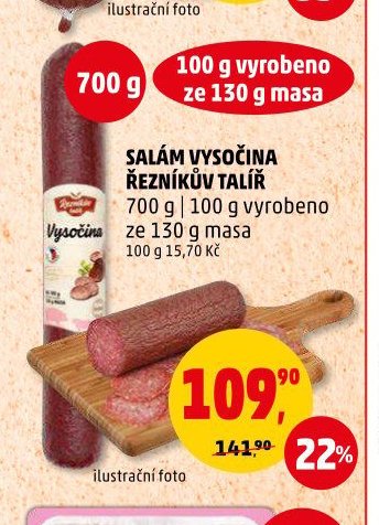 Salám Vysočina Řezníkův talíř