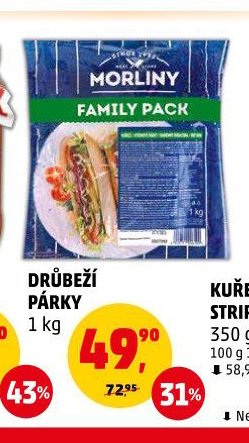 Drůbeží párky Morliny