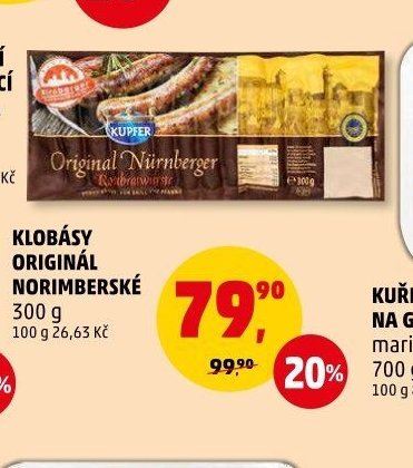 KLOBÁSY ORIGINÁL NORIMBERSKÉ