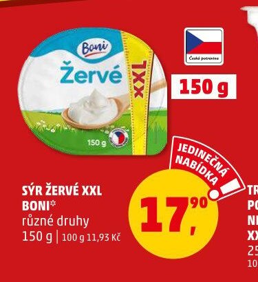 SÝR ŽERVÉ XXL BONI