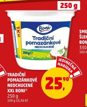 TRADIČNÍ POMAZÁNKOVÉ NEOCHUCENÉ XXL BONI