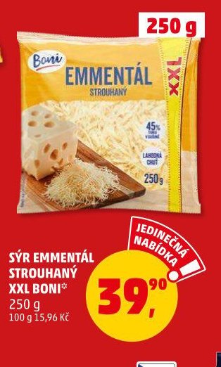SÝR EMMENTÁL STROUHANÝ XXL BONI