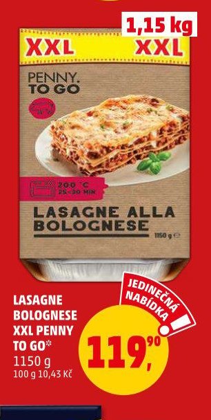 LASAGNE BOLOGNESE XXL PENNY TO GO