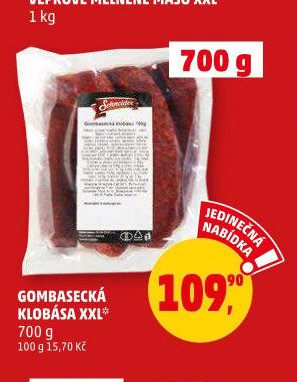 GOMBASECKÁ KLOBÁSA XXL 700 g