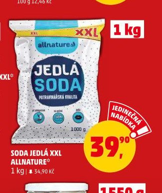 SODA JEDLÁ XXL ALLNATURE 1 kg