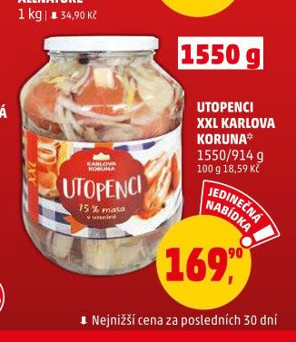 UTOPENCI XXL KARLOVA KORUNA 1550/914 g