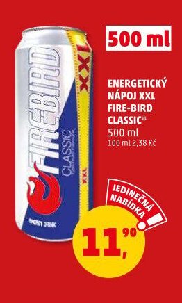 ENERGETICKÝ NÁPOJ XXL FIRE-BIRD CLASSIC 500 ml