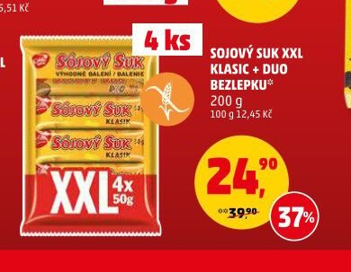 SÓJOVÝ SUK XXL KLASIC + DUO BEZLEPKU 4 ks