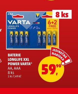 BATERIE LONGLIFE XXL POWER VARTA