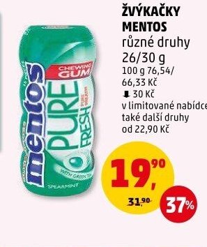 Žvýkačky Mentos