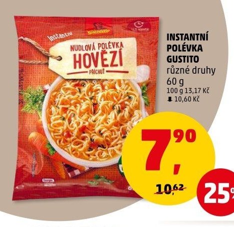 INSTANTNÍ POLÉVKA GUSTITO