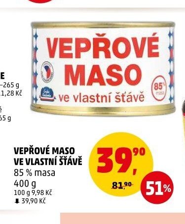 VEPŘOVÉ MASO VE VLASTNÍ ŠŤÁVĚ
