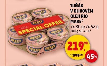 TUŇÁK V OLIVOVÉM OLEJI RIO MARE