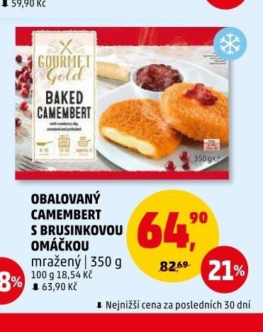 Obalovaný camembert s brusinkovou omáčkou
