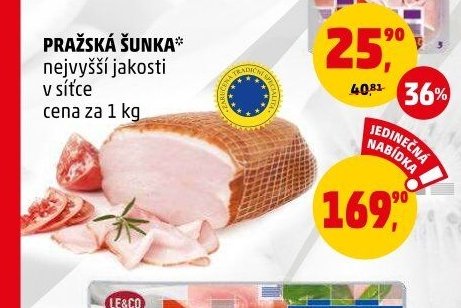 PRAŽSKÁ ŠUNKA nejvyšší jakosti