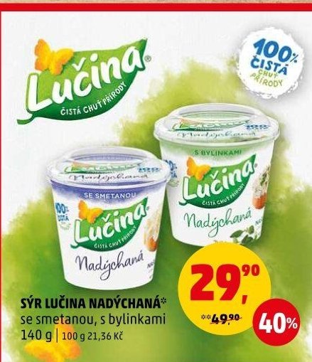 SÝR LUČINA NADÝCHANÁ se smetanou, s bylinkami