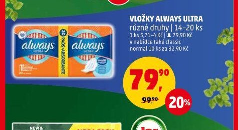 Vložky Always Ultra