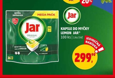 Kapsle do myčky Jar