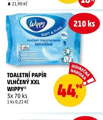 Toaletní papír vlhčený XXL Wippy