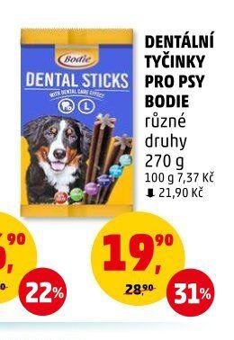 DENTÁLNÍ TYČINKY PRO PSY BODIE