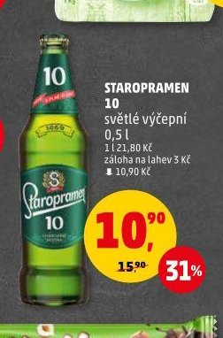 STAROPRAMEN 10 světlé výčepní 0,5 l