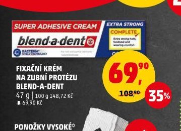 FIXAČNÍ KRÉM NA ZUBNÍ PROTÉZU BLEND-A-DENT 47 g