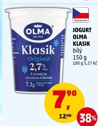 Bílý jogurt Klasik Olma
