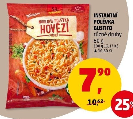Instantní polévka Gustito